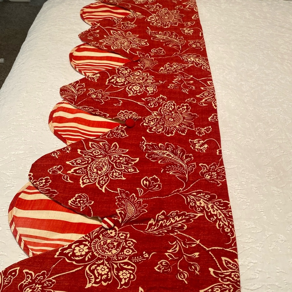 Williamsburg valances. I have 6. They are 7 dollars each. Excellent condition.